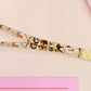 Cute full legth yellow lanyard with a double sided internet meme cat pattern and silver swivel hook clasp.