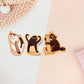Cute large waterproof gloss vinyl sticker sheet of multiple funny famous viral internet cats
