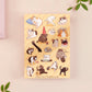 Cute large waterproof gloss vinyl sticker sheet of multiple funny famous viral internet cats