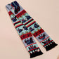 Cute knitted scraf a cryptid mothman pattern and tassles