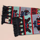 Cute knitted scraf a cryptid mothman pattern and tassles
