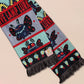 Cute knitted scraf a cryptid mothman pattern and tassles