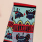 Cute knitted scraf a cryptid mothman pattern and tassles