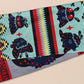 Cute knitted scraf a cryptid mothman pattern and tassles