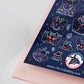 Cute large waterproof gloss vinyl sticker sheet of multiple chibi mothman cryptids