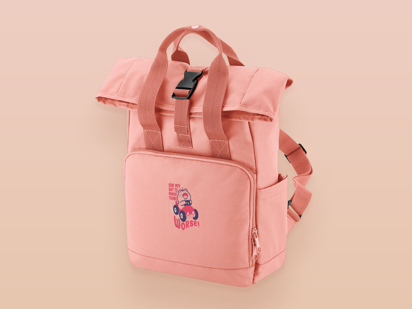 On My Way To Make Things Worse Frog Car Backpack