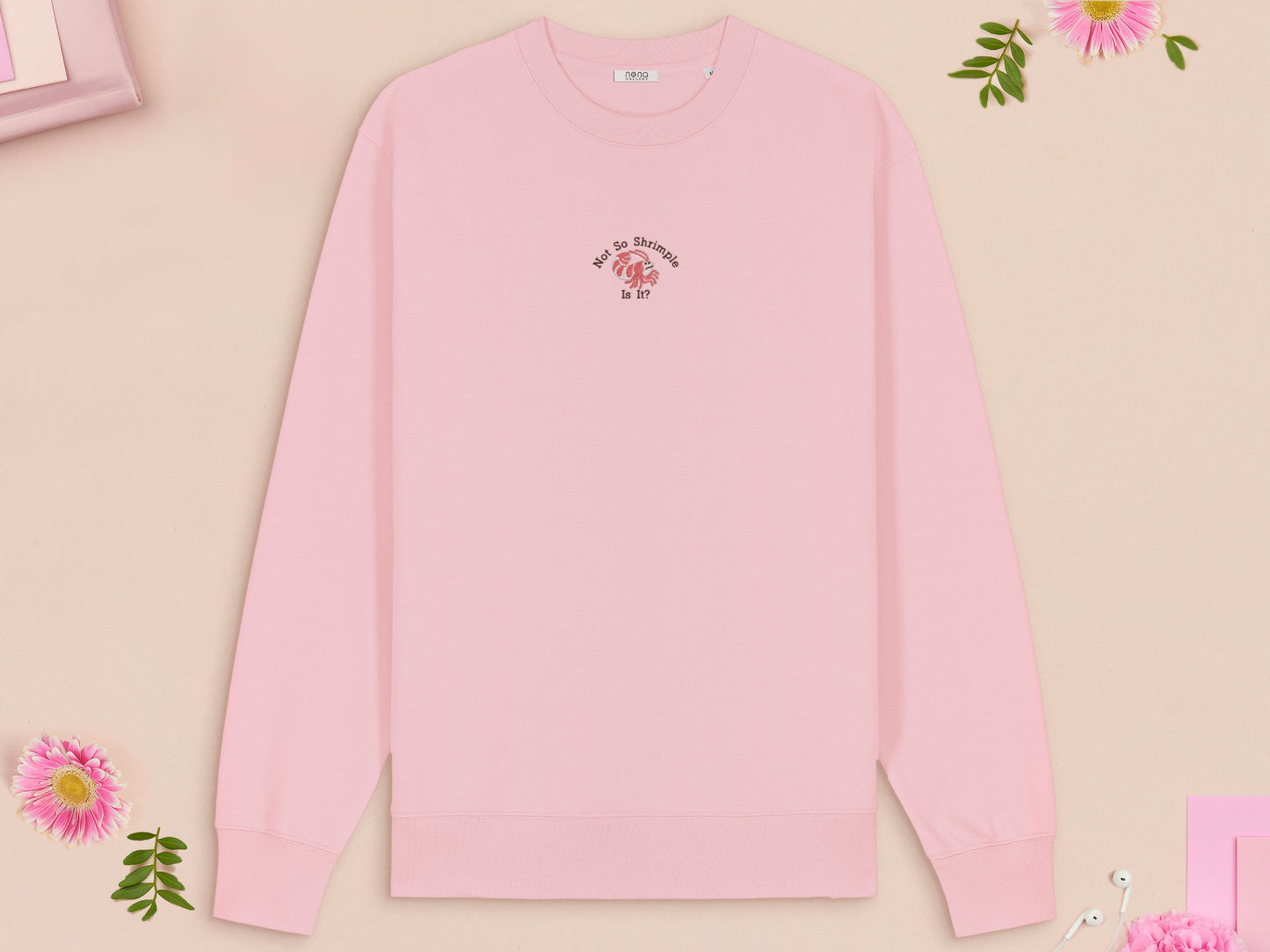 Not So Shrimple Is It? Shrimp Embroidered Top