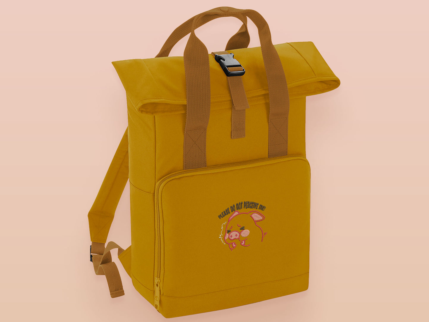 Please Don't Percive Me Pig Backpack