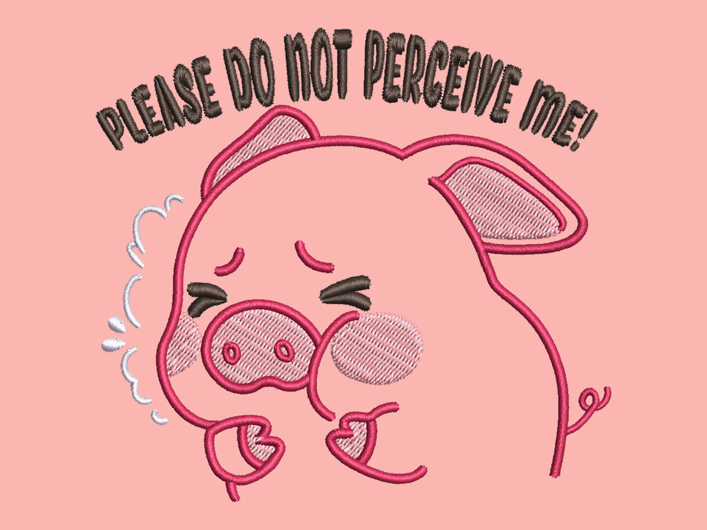 Please Don't Percive Me Pig Backpack