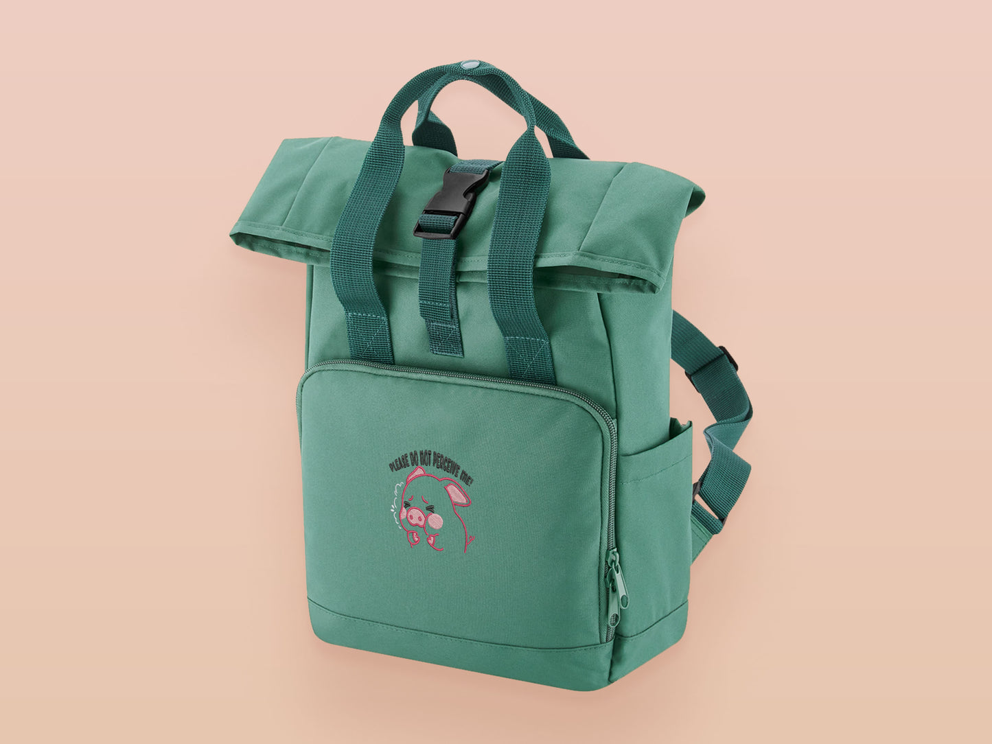 Please Don't Percive Me Pig Backpack