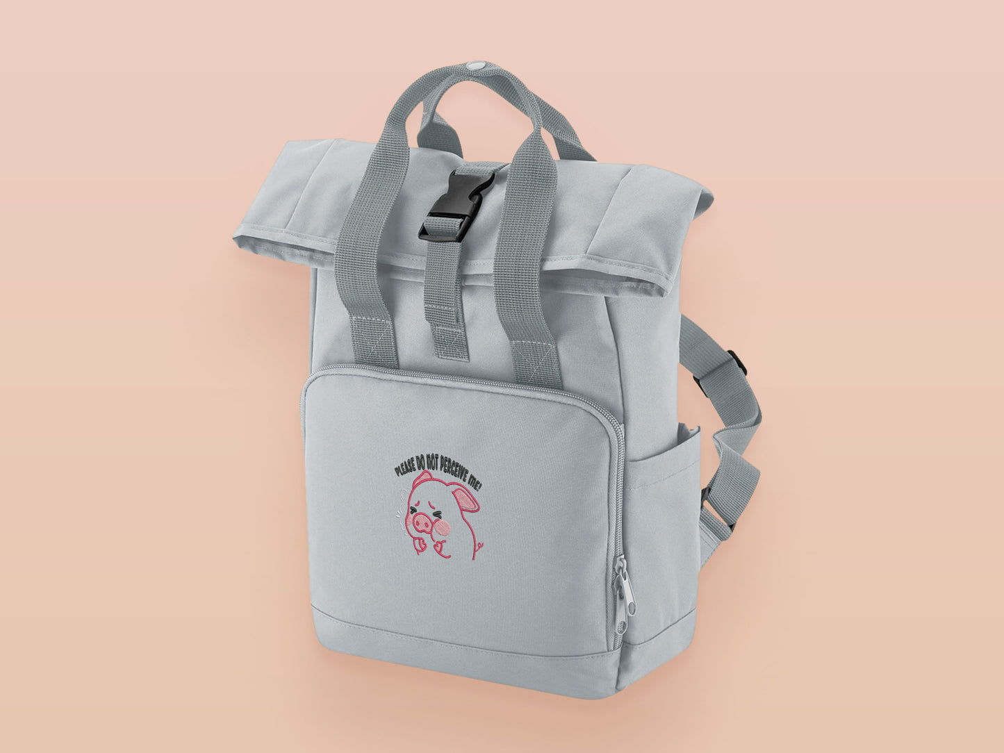 Please Don't Percive Me Pig Backpack