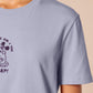 Purple embroidered t-shirt cute design of a chibi screaming crying possum with the quote Is it me am I the drama?!