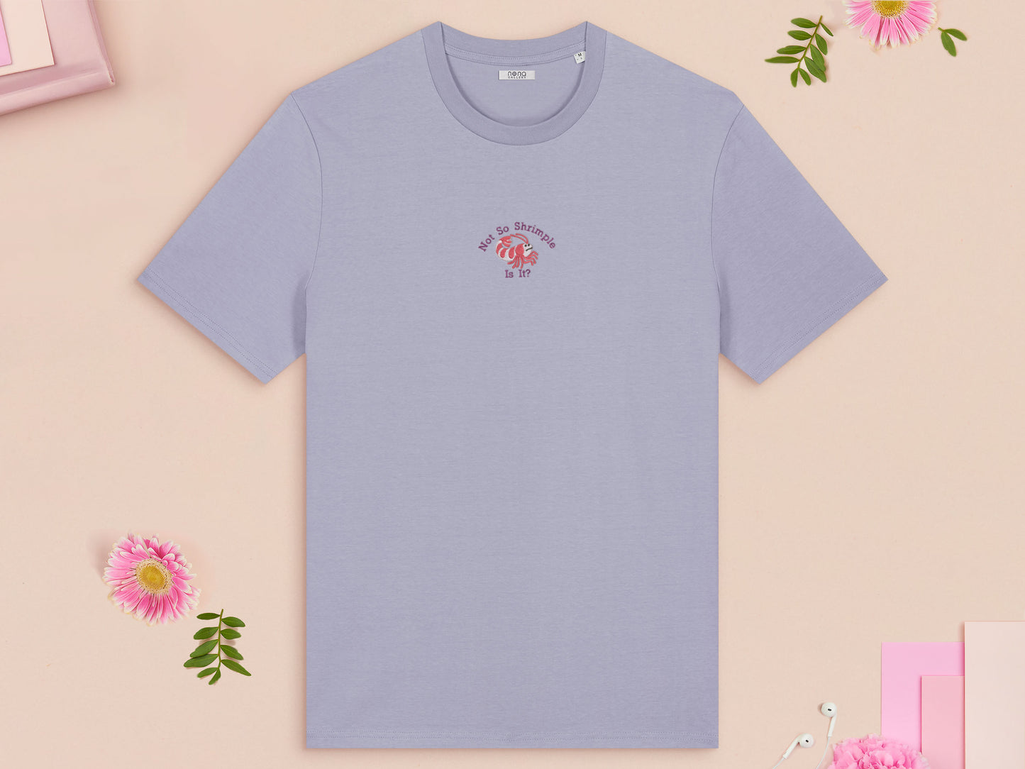 Not So Shrimple Is It? Shrimp Embroidered Top