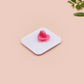 Clear acrylic pin badge with a pink heart-shaped rubber pin back clasp. The design of the pin badge is a cute chibi white cat skateboarding with the quote some people are just too cool but not me.