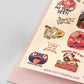 Large vinyl waterproof sticker sheets of multiple funny tabletop boardgame, trading cards and dnd rpg jokes and designs