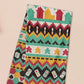 Cute knitted scarf with cute coloured Tabletop boardgame pieces such as meeple mahjong chess monopoly dice ludo and dominos