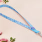 Cute full legth blue lanyard with a double sided underwater fish pattern and silver swivel hook clasp.