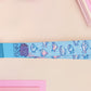 Cute full legth blue lanyard with a double sided underwater fish pattern and silver swivel hook clasp.