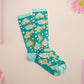 Cute knitted cotton crew socks with an underwater fish design.